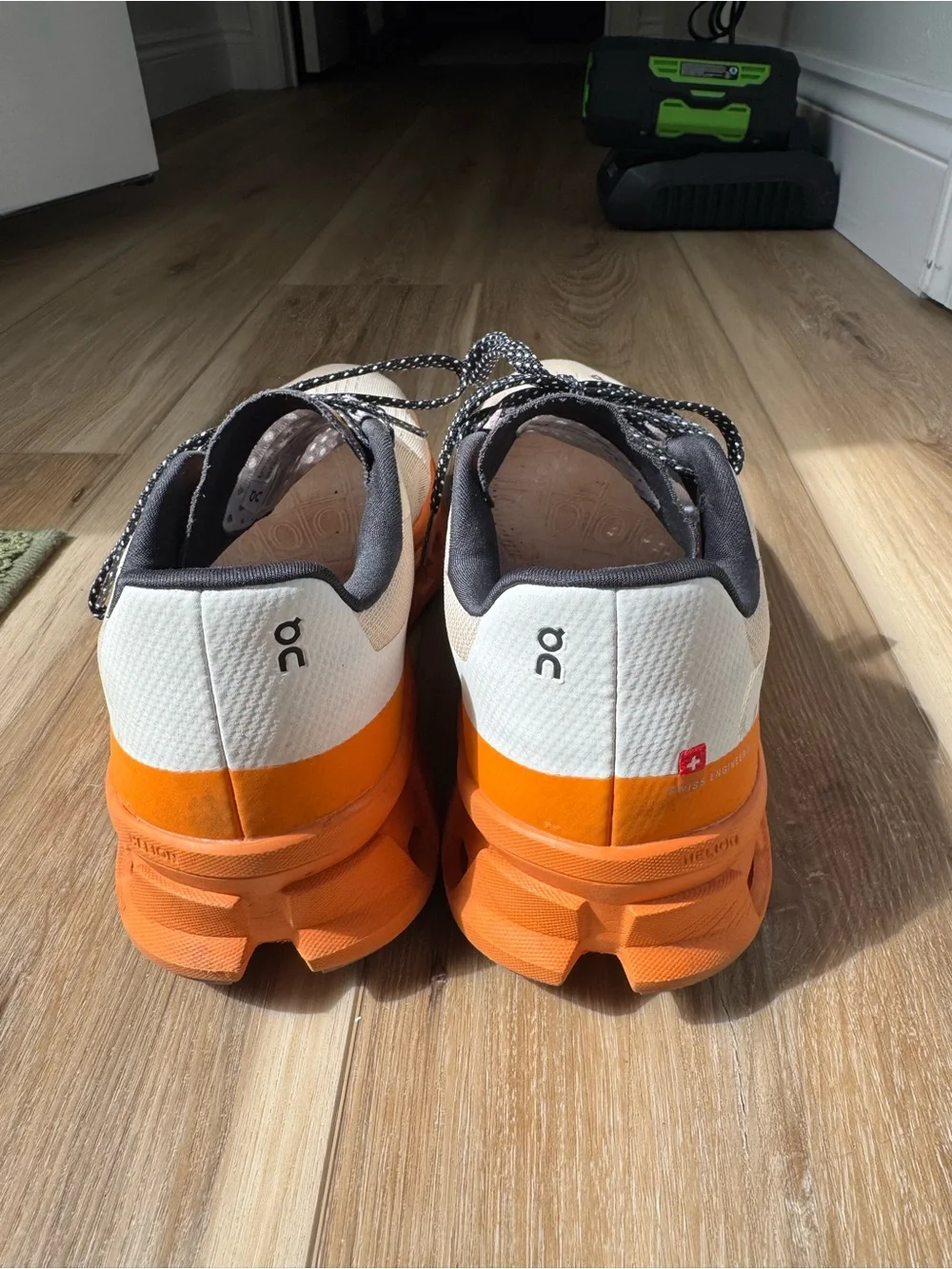 OnCloud Running Shoes in Cream, Orange, Black and Pink